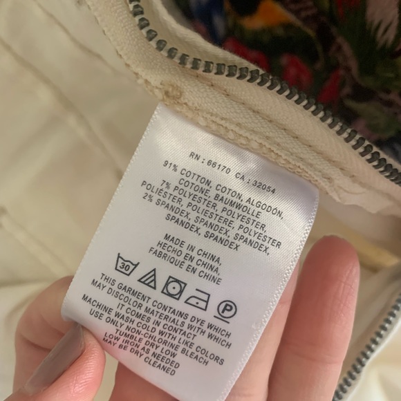 Pilcro and the Letterpress by Anthropologie White cotton flat front pants - Picture 11 of 11